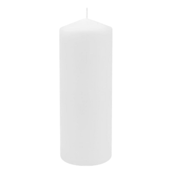 pure white pillar candle