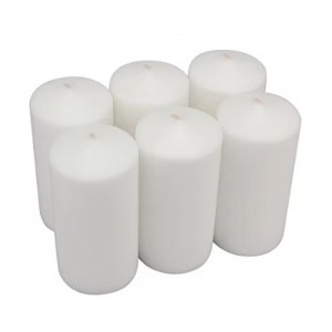 white pillar candle