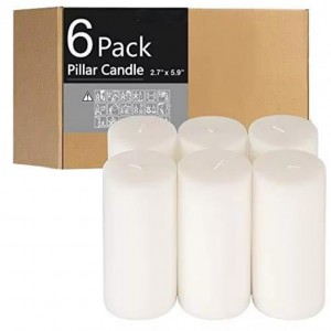 white pillar candle