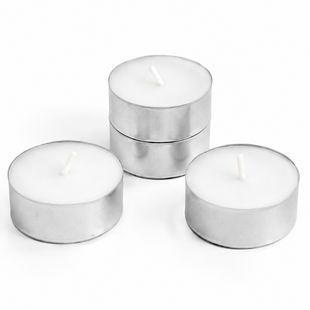 Pure Paraffin Unscented Tea Light Candles - Smokeless & Long Burning | Factory Wholesale