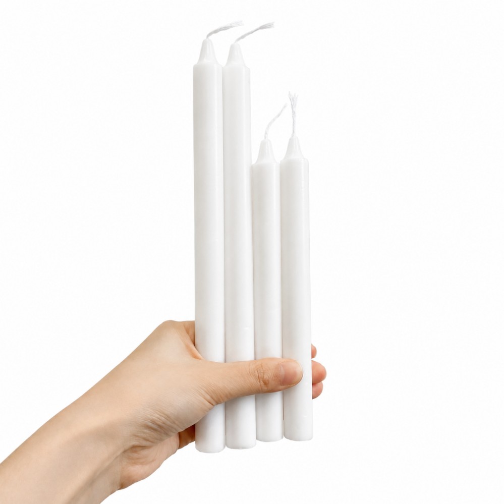 Premium white household candles 10g–95g wholesale manufacturer
