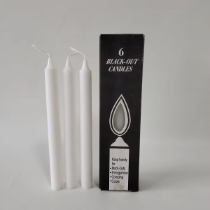 black out white candle