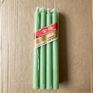 green-taper-candle