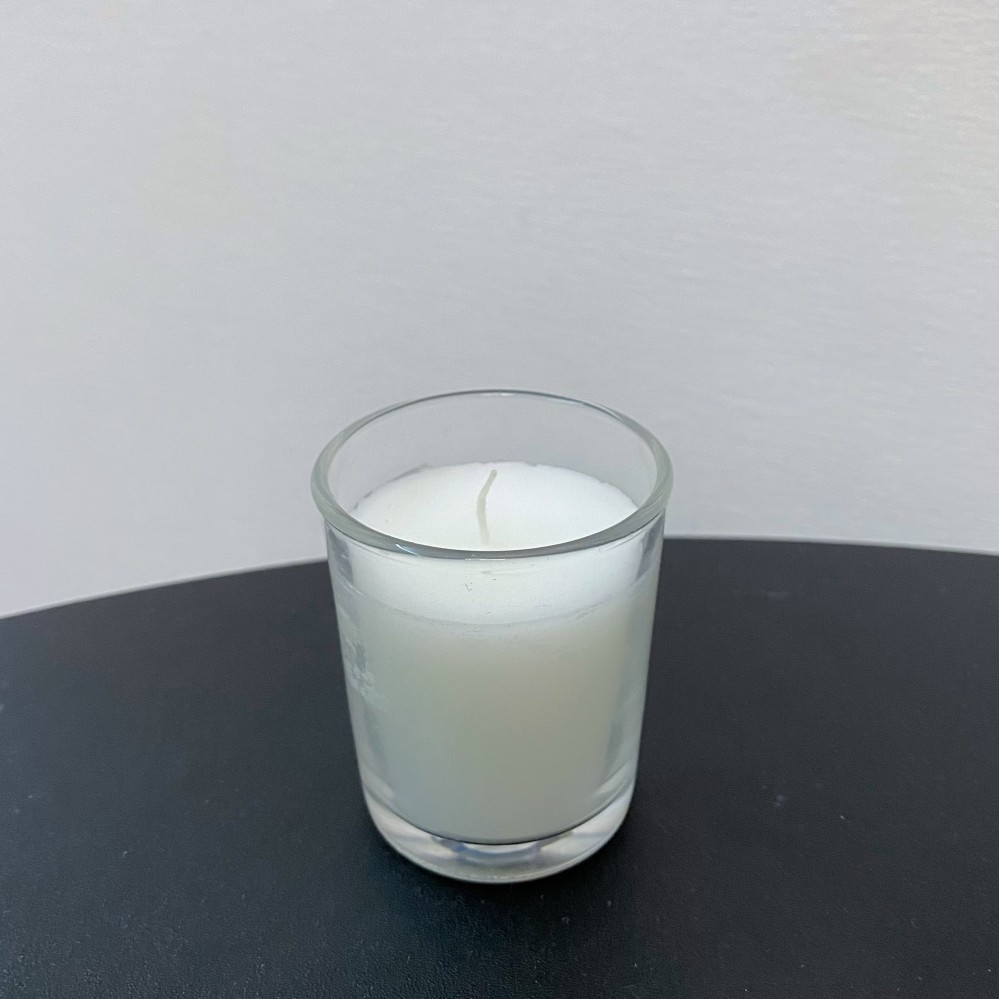 24-hour votive candle, compact design for continuous burning in religious rituals or altar use
