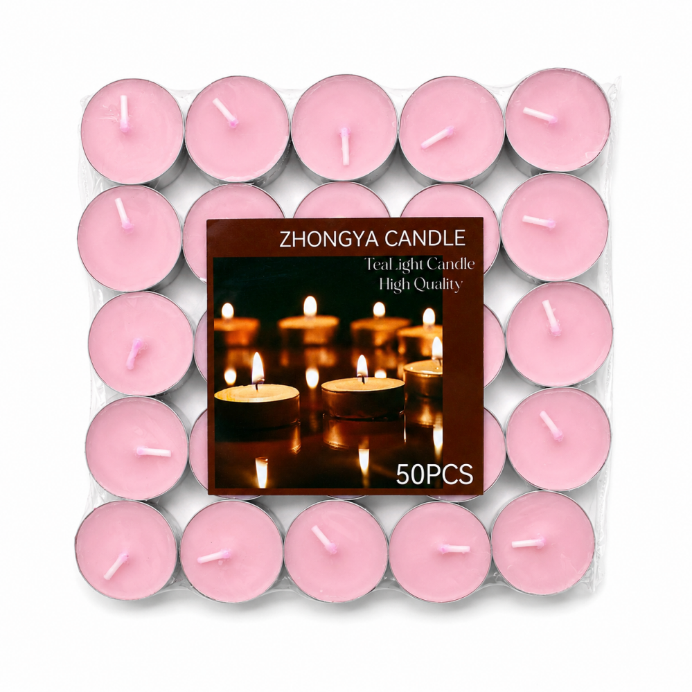 pink-color-tealight-candle