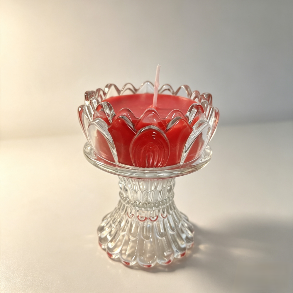 Long burning ghee wax candle for prayer and worship