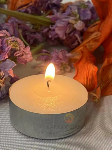 Premium 3-hour tea light candles in a convenient 100-pack box.